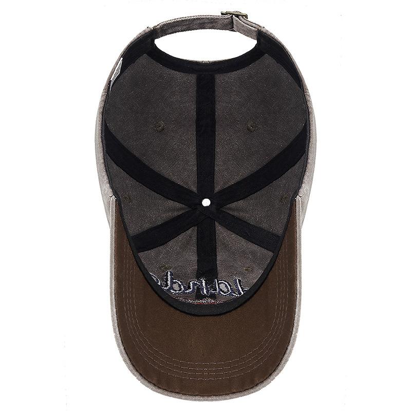 Vintage Outdoor Letters Haftowane sprane czapki baseballowe męskie i damskie casualowe z filtrem przeciwsłonecznym Bent Brim stare czapki