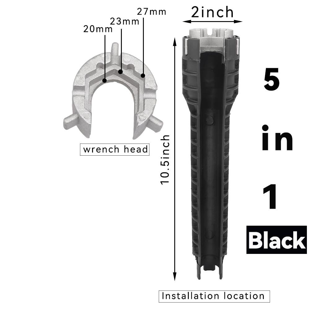 8 in 1 sink faucet wrench repair tool non-slip kitchen bathroom faucet assembly key plumbing installation wrench