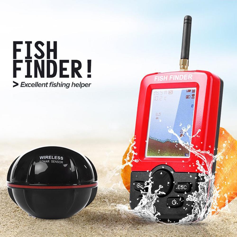 Buy Portable Wireless Depth Fish Finder Wireless Sonar Sensor Echo Sounder Fishfinder Range at