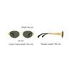 Celine Triomphe Metal Side Logo Engraved Oval Sunglasses Women Sunglasses Gold CL40235U-30N