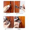 Stainless Steel Safety Door Lock Self-Defense Anti Theft Security Buckle Lock Portable Easy To Install Door Stopper Lock Hotel
