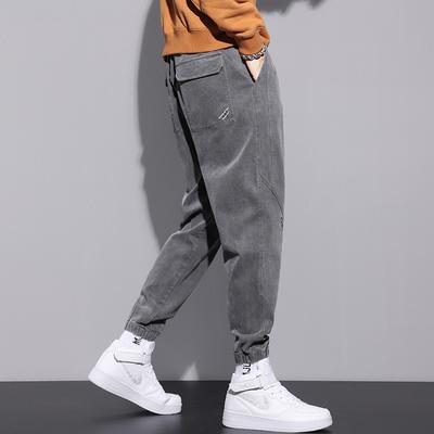 Casual Pants Men's Spring Loose and Versatile Elastic Waist Leggings Men's New Imitation Jeans