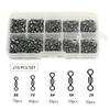 210lots Fishing Swivels Set with 5 Different Size Corrosions Resistant Metal Connectors for Professional Anglers