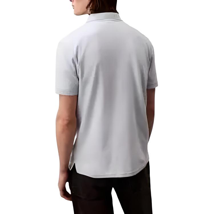 Calvin Klein Minimalist Comfortable Versatile Split Hem Solid Color Short Sleeve Polo Shirt Men tops 40BC236-CIQ