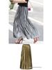 Plus Size High Waist Pleated Beach Skirt for Women - European & American Style