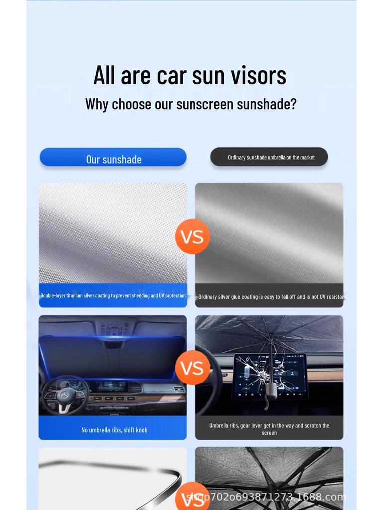 Shun Wang Car Sunshade: Sun Protection & Heat Insulation Umbrella for Windshield