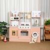 Kids Wooden Play Kitchen Set: Colorful Stove & Cuttable Cooking Toy