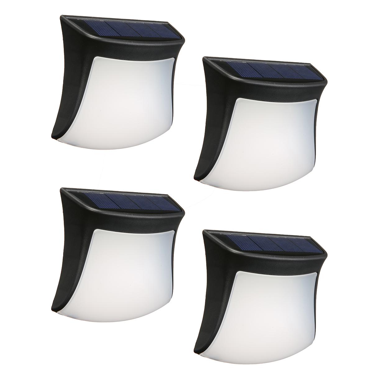 

4 шт., светодиодный настенный светильник на солнечной энергии, уличный датчик движения, водонепроницаемый IP65, садовое освещение, дорожка, гараж, двор, атмосферные лампы