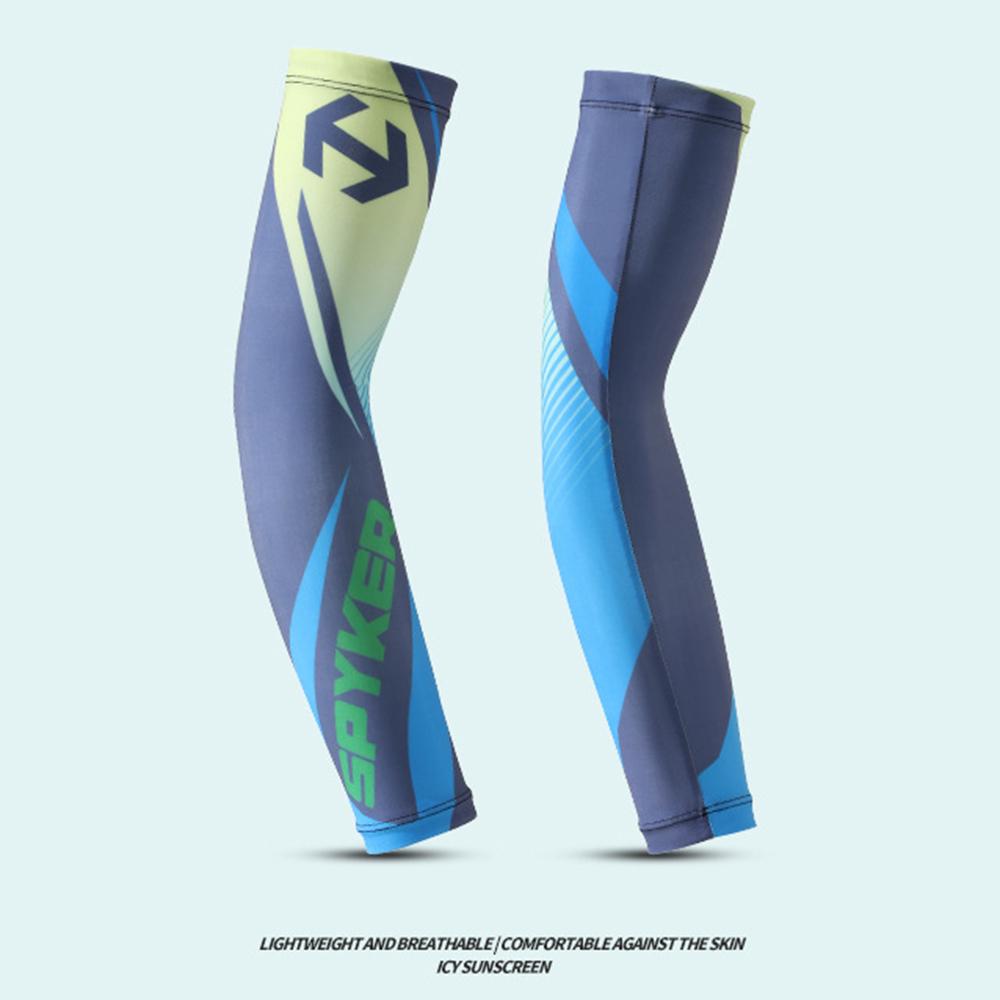 

Рукав для защиты от солнечных ожогов Летний мужской дышащий рукав для вождения Защита от солнца для езды на велосипеде Утеплители для рук Спорт синий