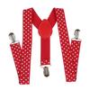 Kids Polka Dot Suspenders 3 Clips Y Back Elastic Adjustable Braces