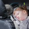 12V/24V Mini Car Fan ABS Black Auto Single Head Fan USB Universal Car Fan Suction Cup Car Seat Back Fan 360 ° Cooling Fan