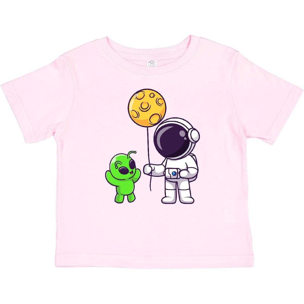 

Inktastic Astronaut Holding A Moon Balloon Baby T-Shirt Alien Space Infant Tees 100