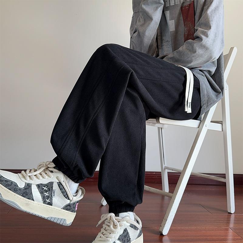 Pants Men's Spring and Autumn New Loose Tie Feet Versatile Casual Sweatpants High Street Ruffian Handsome Sweatpants Trousers