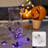 1PACK LED Purple Spider Light String Halloween Battery Box Theme Props Decoration Lights