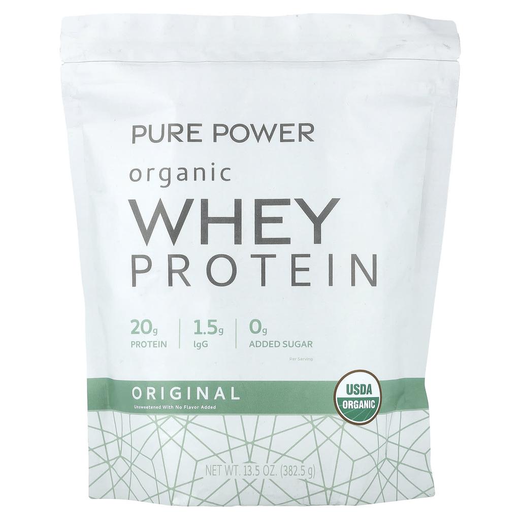 Dr. Mercola Pure Powder Organic Whey Protein, Original, 382.5 G (13.5 Oz)