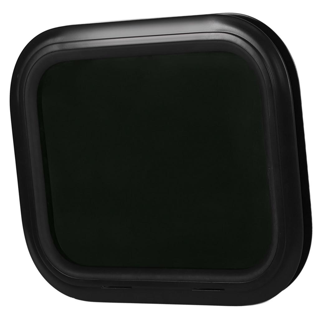 Fixed RV Window 450 X 300mm Aluminium Alloy Waterproof Black Round Corner Window with Fixed Ring