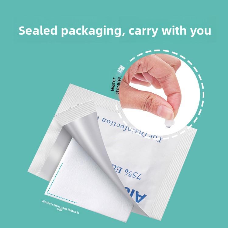 

Одноразовые спиртовые ватные диски 100 штук, Дорожные домашние дезинфицирующие салфетки, Эффективное удаление микробов, Без запаха 50 pcs