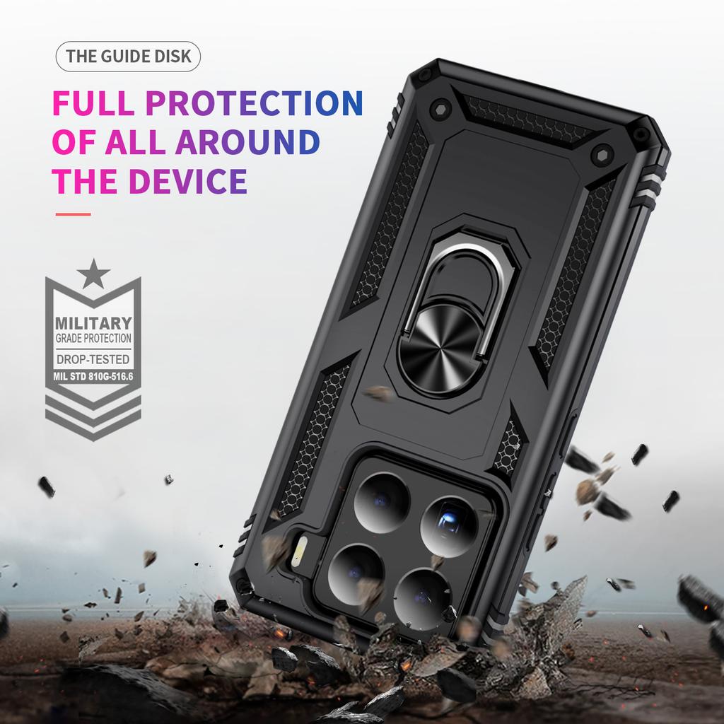 For Xiaomi 15 Pro Case PC+TPU Phone Cover with Rotary Ring Kickstand