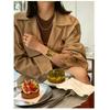Curved Wide Version Smooth Opening Bracelet Female Special Interest Light Luxury Fancy European and American Couple Bracelet Armband Bracelet