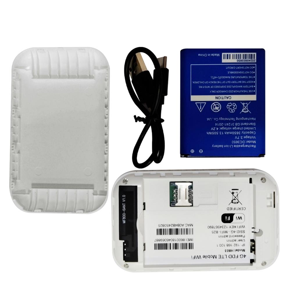 Portable 4G LTE Mobile WiFi Router 150Mbps 3650/2100mAh Pocket Wireless Hotspot Up To 10 Users for Car Travel Mobile WiFi Router