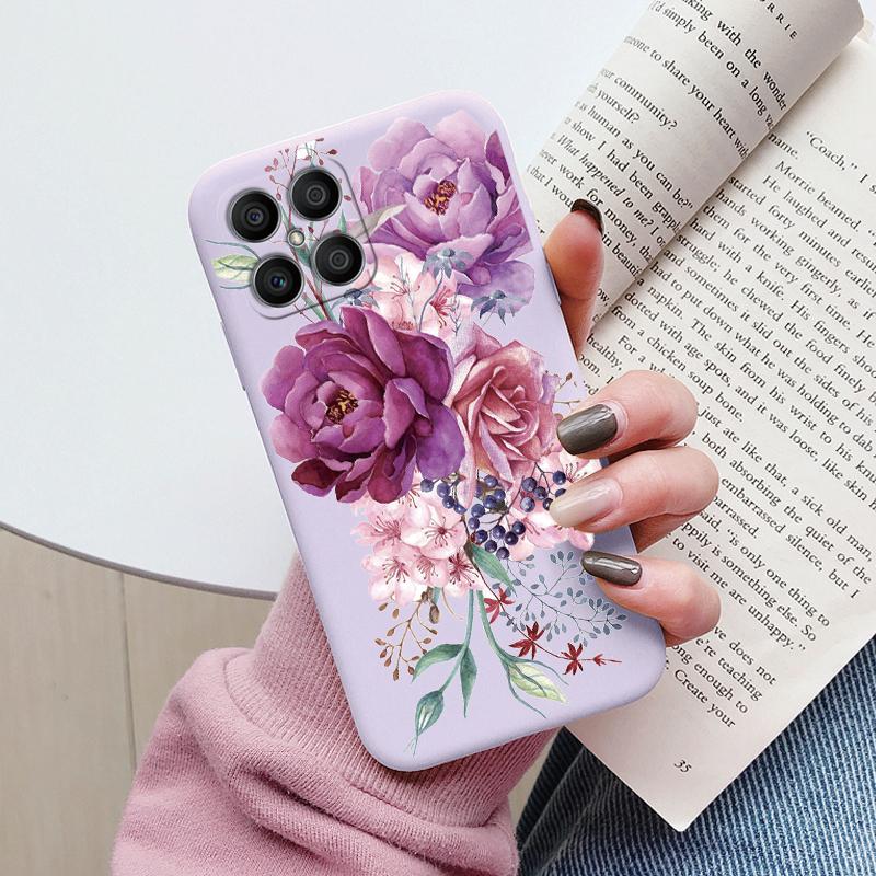 Flowers Funda For Honor X8 Capa HonorX8 X6 X 8 Phone Case Soft Silicone Cute Cat Bear Back Cover For Honor X 6 Bumper Cartoon
