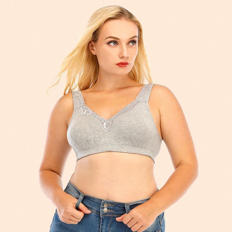 Nude Full Cup Plus Size Bra Fat Girl Lace Comfortable Underwear
