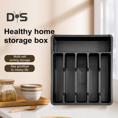 Vassoio portaoggetti per cassetto per cucina, espandibile, porta posate, divisore regolabile per utensili in plastica, spatola, utensili e gadget