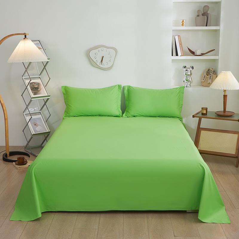 Nordic Minimalist Solid Color Cotton Bed Sheet and Duvet Cover Set (1.5m/1.8m) - Pure Cotton, 200x230 Cm