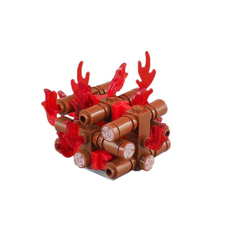 MOC Building Blocks Military Navy Figures Accessories Medieval Cannon Ammunition Wilderness Scene Tent Bonfire Brick Toy Gifts