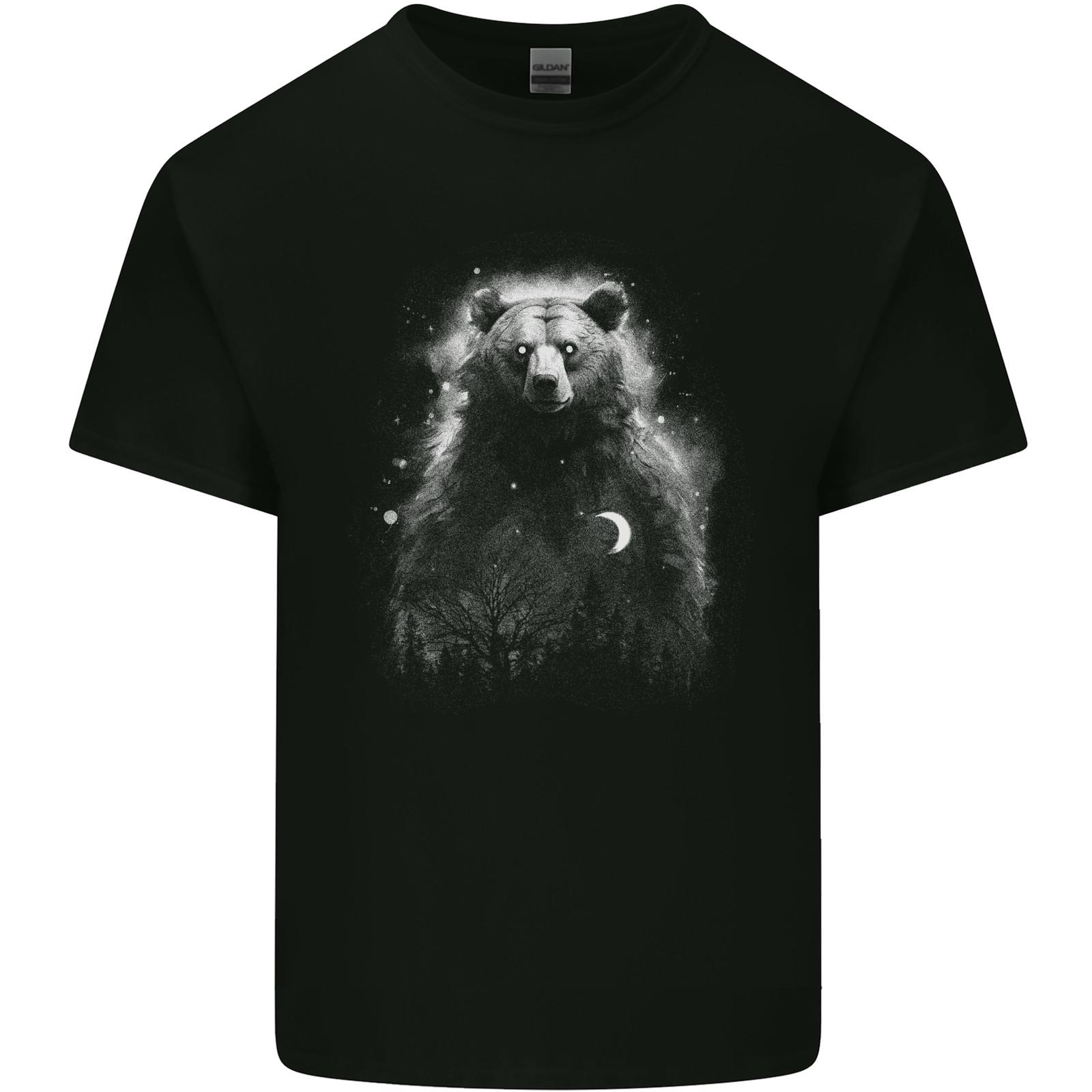 Mystical Grizzly Bear Mens Light Cotton T-Shirt Mens Womens Tees Top 3XL