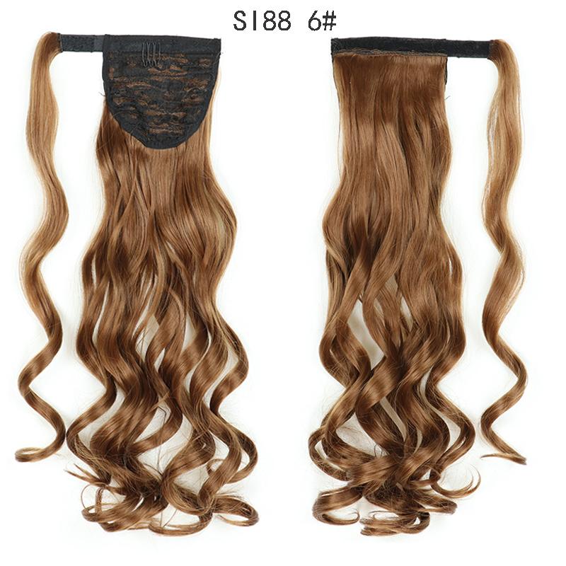 MISS WIG Synthetische Clip-In Wrap-Around Pferdeschwanz-Verlängerung Langer Welliges Pferdeschwanzhaar Für Frauen Tägliches Cosplay Tragen