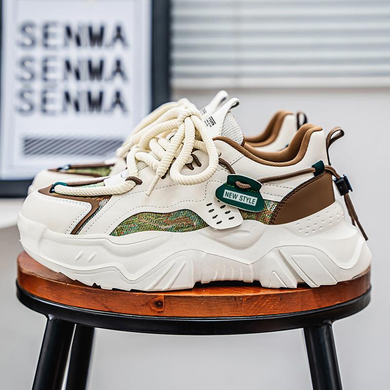 Light luxury new four-season breathable mesh casual thick-soled sports dad trendy shoes