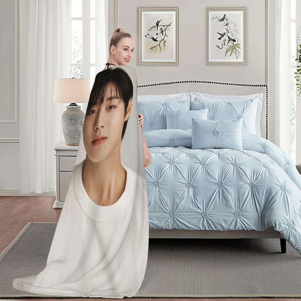 Kpop Boy P-Park Ji-Hoon Blanket Blanket for Couch Sofa Travel Home Hiking Picni Bed Beding Flannel Blanket birthday gift