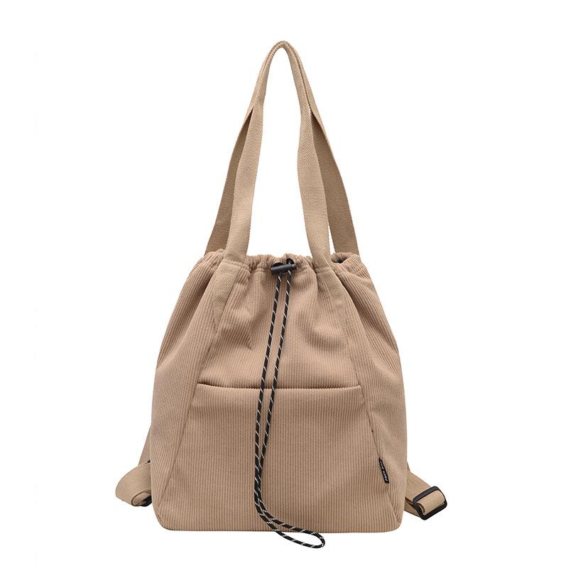 Casual Big Bag Women's 2025 New Fashion Corduroy Shoulder Bag Large Capacity Tote Class Commuter Oblique Span Bag