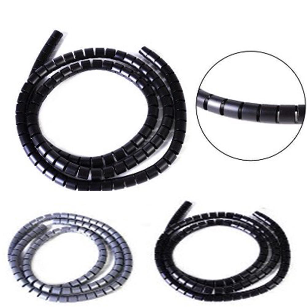 Spiral Wrap Black Natural Flexible Cable Tidy Tube Trunking Wire - Foto 5