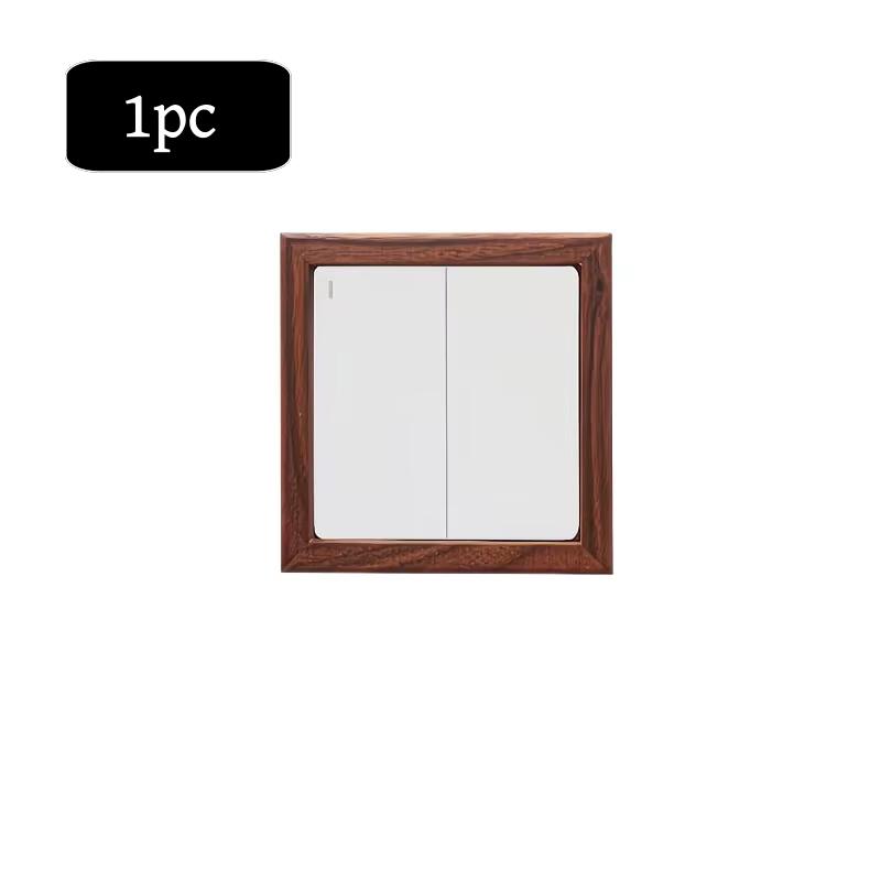 1PC Wooden Switch Sticker Decorative Wall Sticker Socket Protective Cover Nordic Style Decorative Frame Light Switch Panel