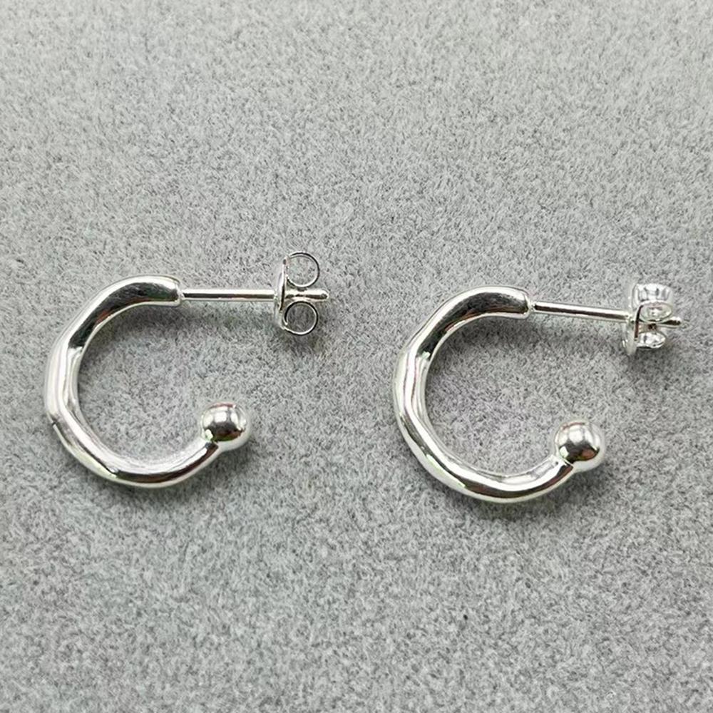 2026 new hot selling fashionable geometric C-shaped earrings, suitable for casual and fashionable matching