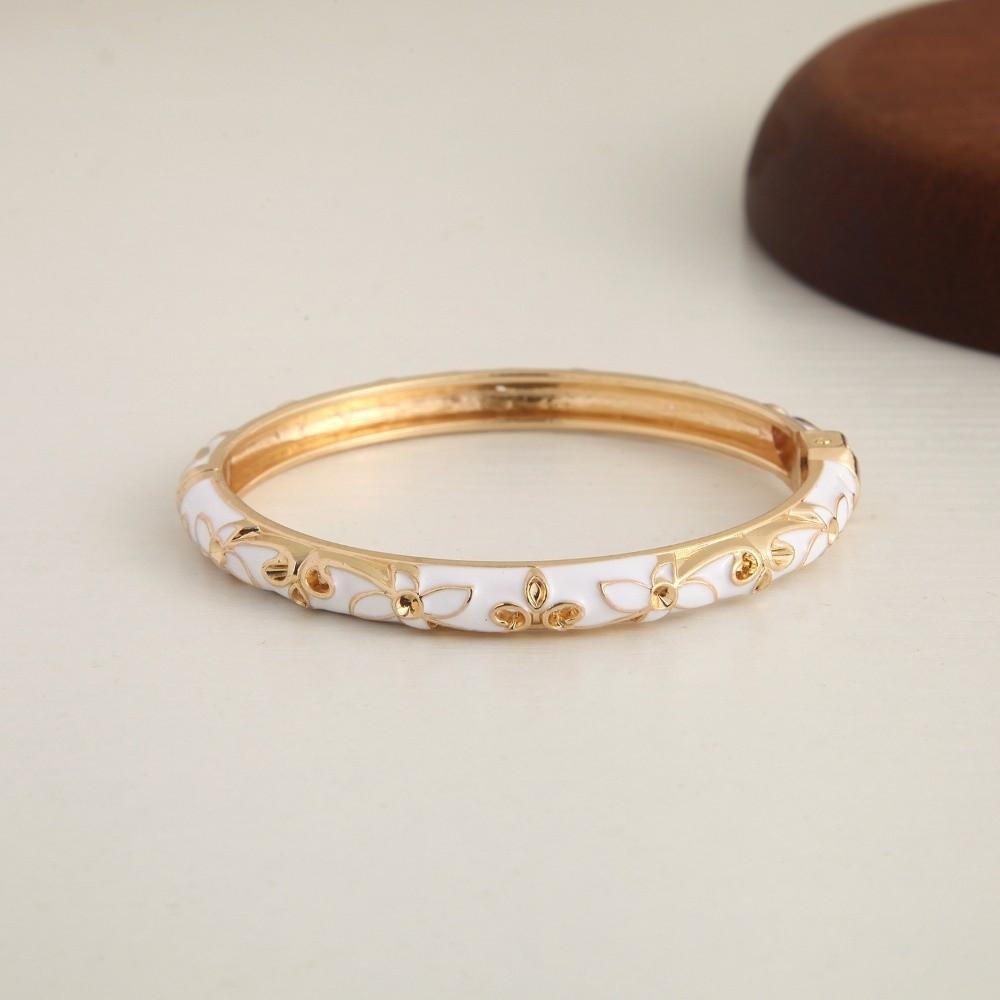 Traditional Vintage Cloisonne Bangle Enamel Women's Hand Bracelet Chinese Flower Bangle  Ladies