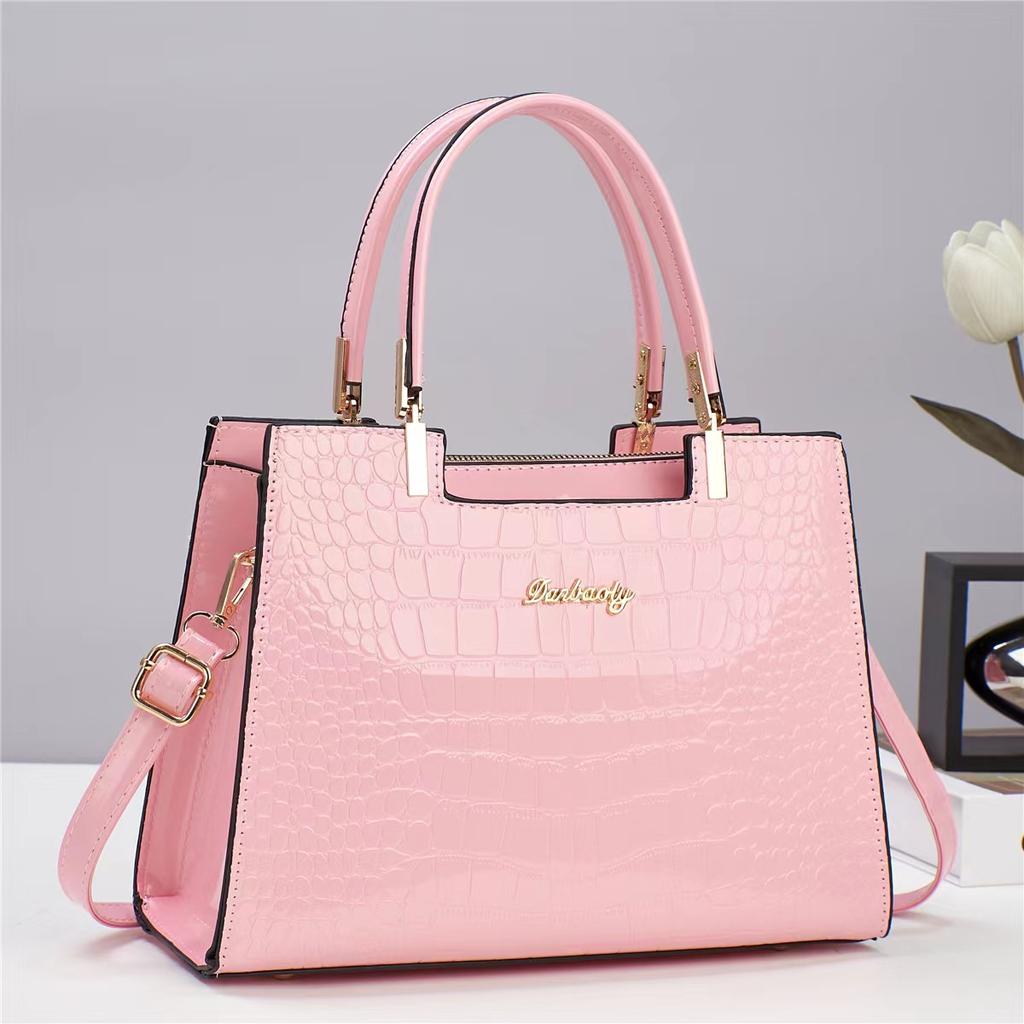 Modische Handtasche mit einzelner Schulter und Umhängetasche, Krokodilmuster, Damentasche