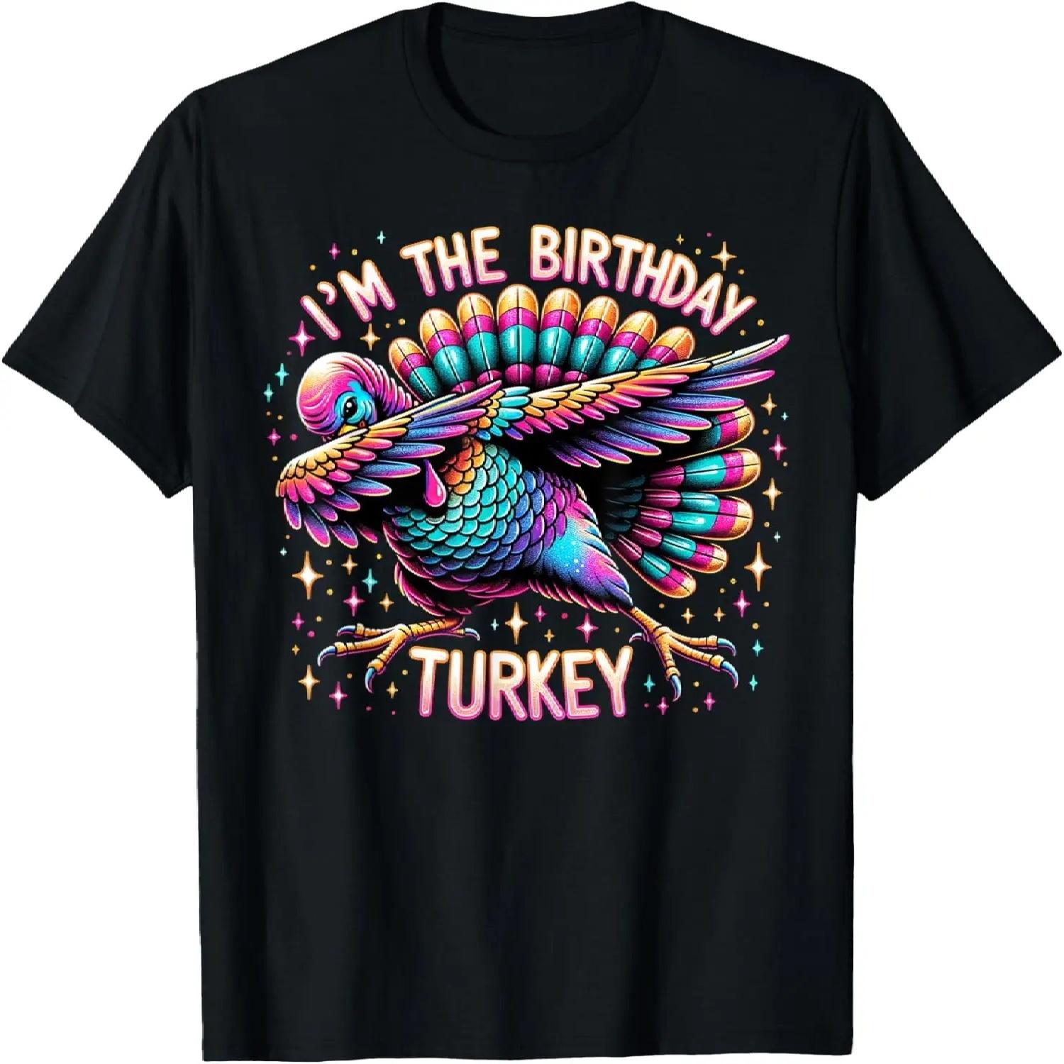 

Thanksgiving Birthday Gifts Funny Bday Born on Thanksgiving T-Shirt S чёрный