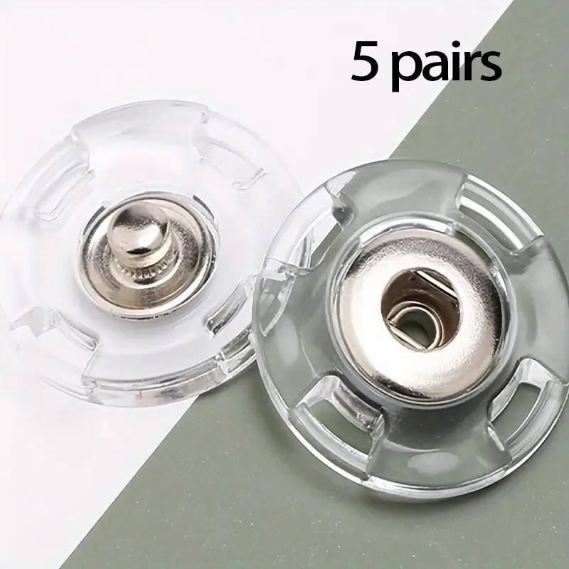 

5/10piars Transparent Fastener-23mm DIY Invisible Snap Fastener Round Snap Button Acrylic Press Stud Sewing Accessories