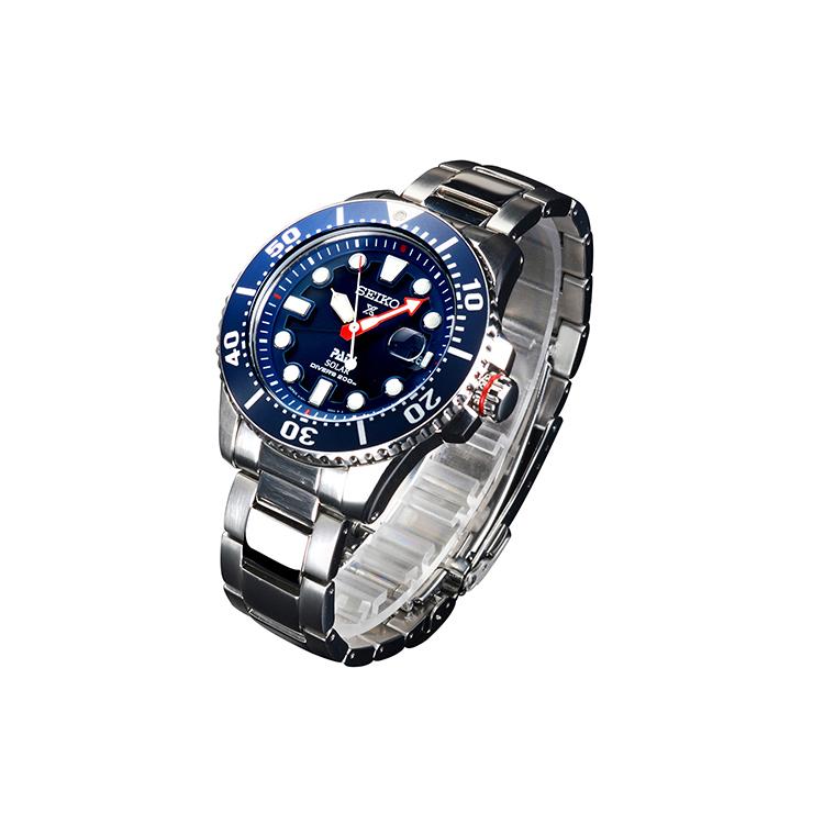 SEIKO PADI Collaboration Light Powered Quartz Movement Stainless Steel Watchband Watch Men's Watches SNE435J1