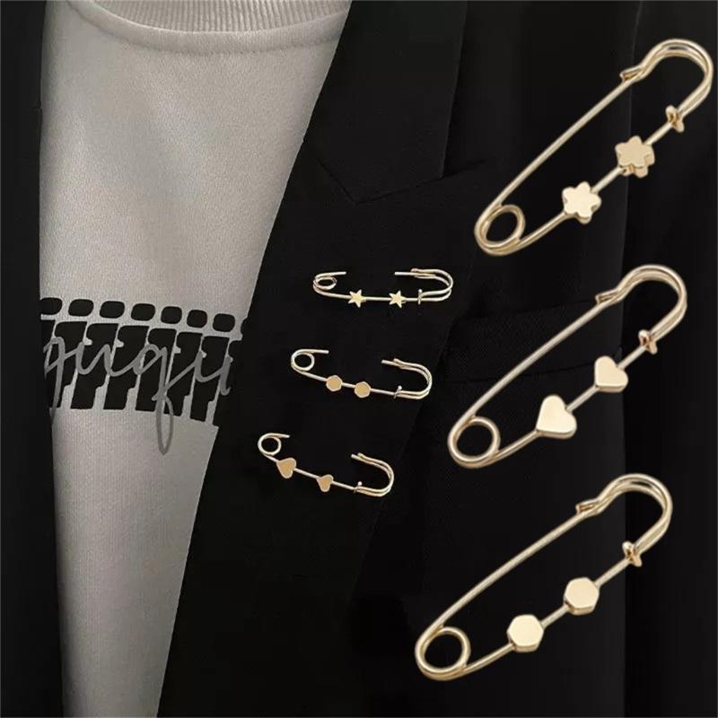 55Pcs Charm for Socks Sweater Shawl Clip Brooch Safe Pin Jewelry Charm Artificial Pearls Rhinestones Brooch Pin