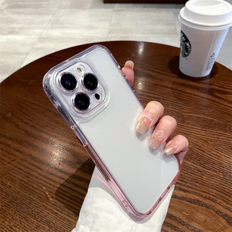 

Прозрачный градиентный чехол Ice Crystal для Apple iPhone 15 Pro Max со стеклянной пленкой для линз. iPhone 12