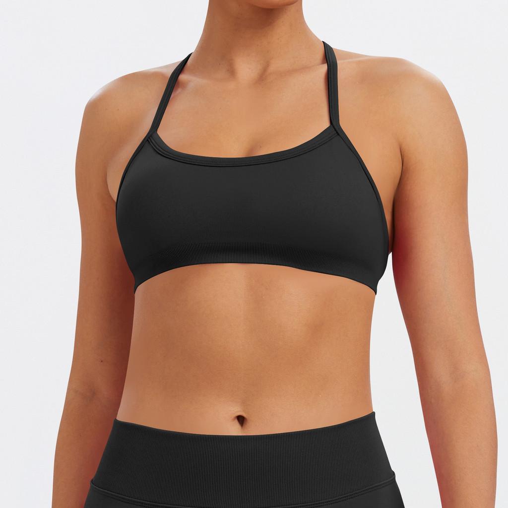 Seamless Highstretch Yoga Bra With Removable Straps For Fitness And Workout Enthusiasts