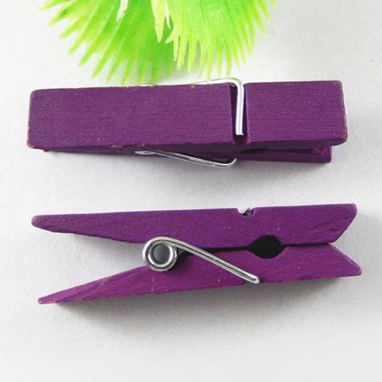20 Pcs Multi-color Wood Clothespins Wooden Laundry Clothespins Paper Craft Clip