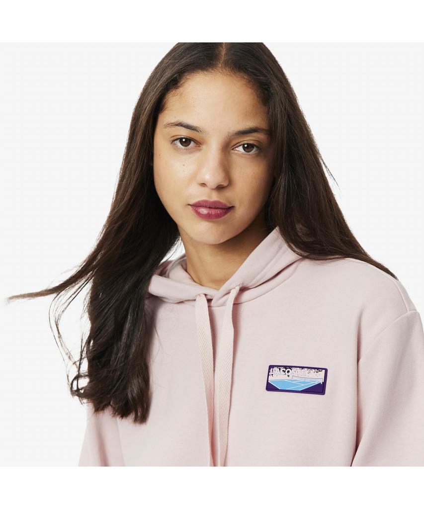 LACOSTE Women'S Tennis Court Patch Hooded Sweatshirt Sf6189-55N Ady