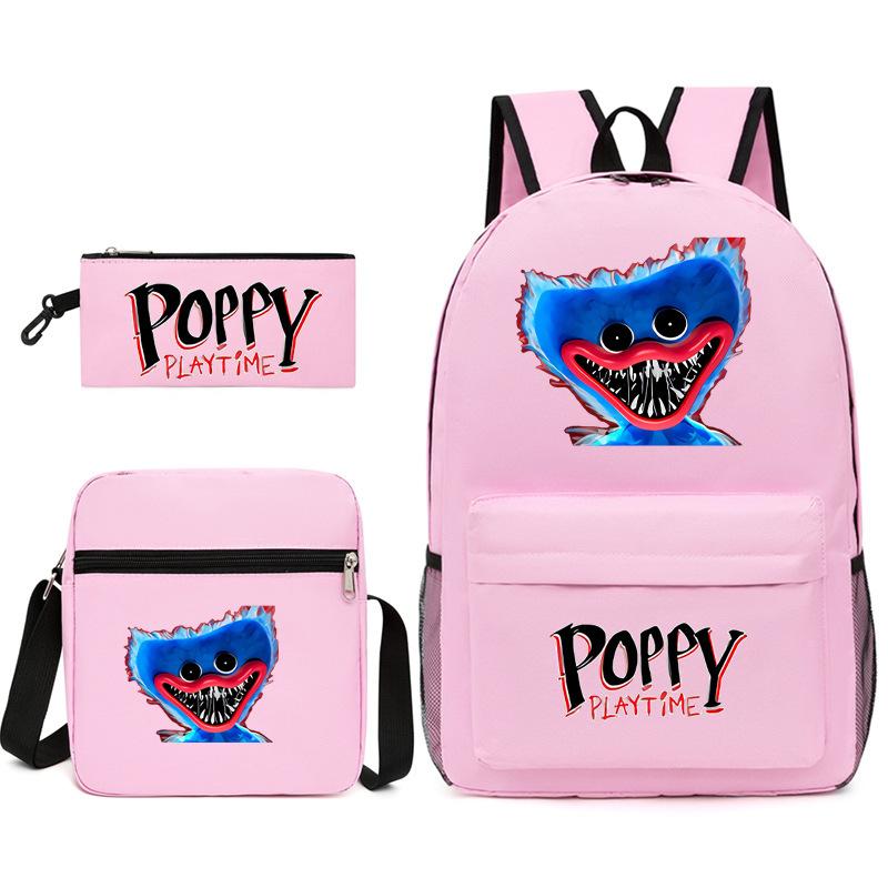Poppyplaytime Sausage Monster Doll Youth School Bag Men And Women Leisure Travel Backpack pencil bag