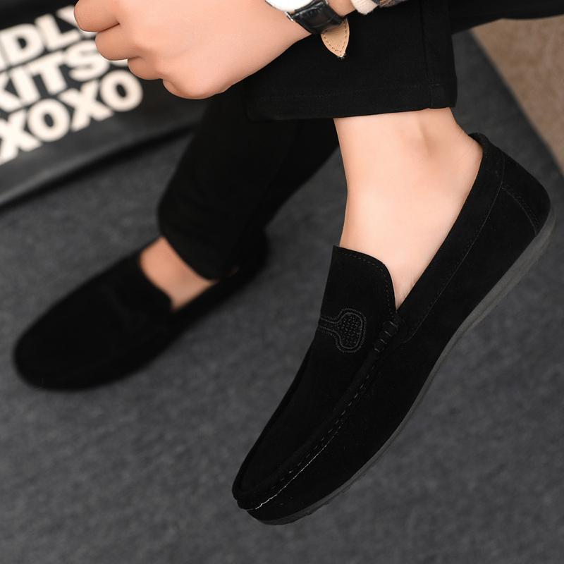 Fashion Fashion Lightweight Suede Men Casual Shoes Lazy Shoes Male Breathable Slip-on Mens Driving Shoes Comfortable Loafers Moccasins