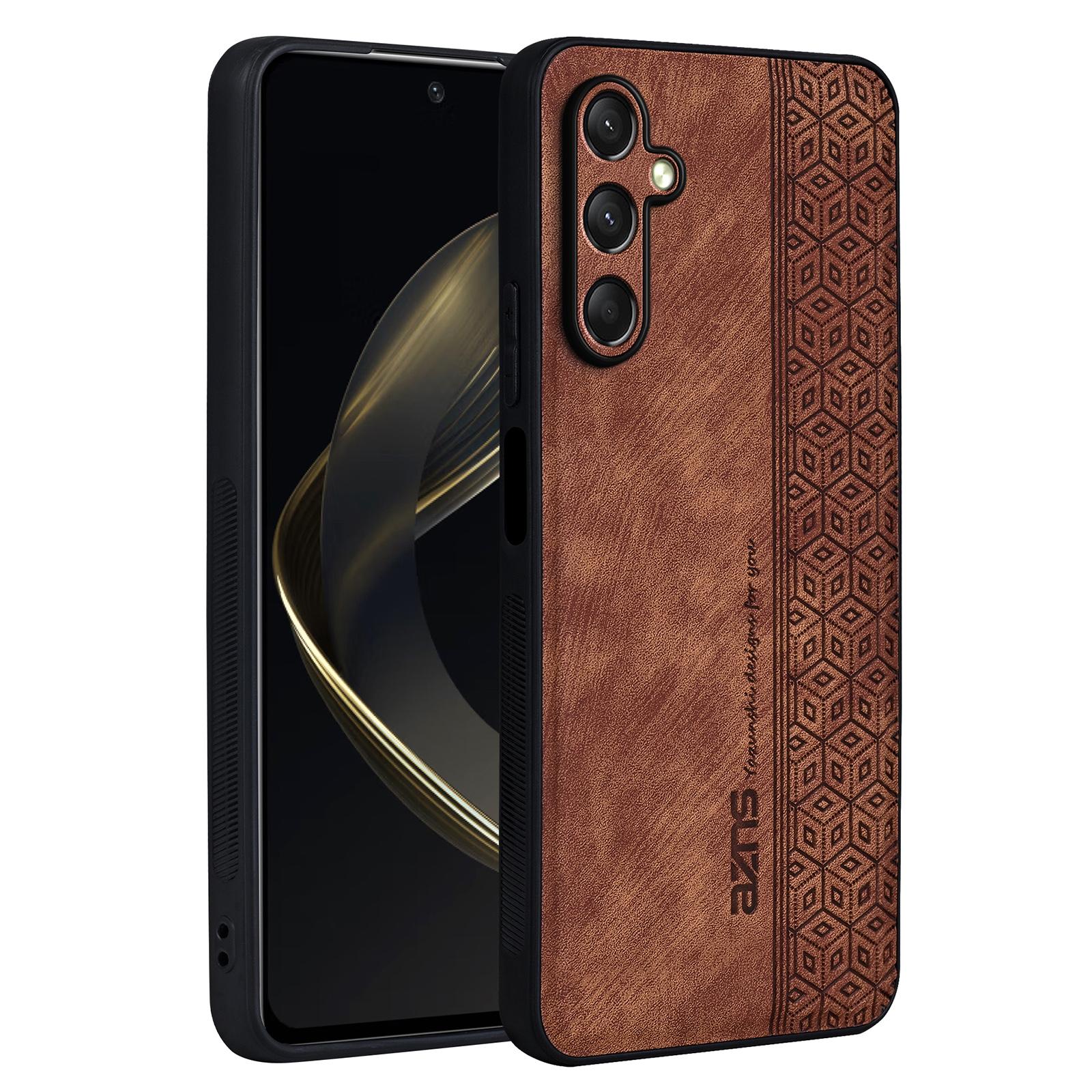 

AZNS For Samsung Galaxy A16 5G/A16 4G Case Protective PU Leather Covered TPU Phone Shell Brown